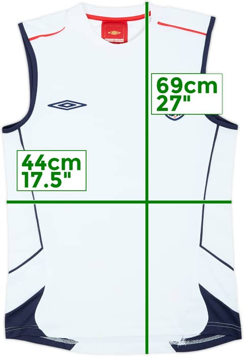 2006-08 England Umbro Training Vest - 8/10 - (S)