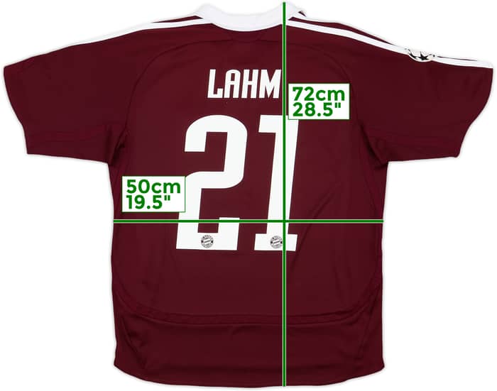 2006-07 Bayern Munich CL Shirt Lahm #21 - 7/10 - (XL.Boys)