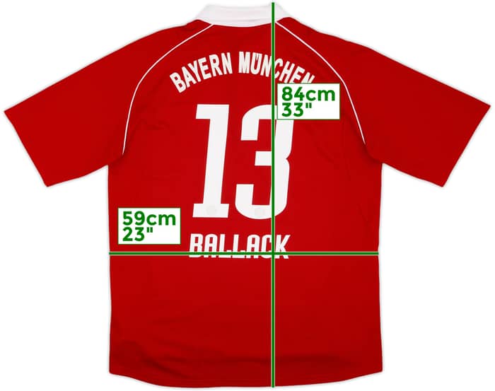 2005-06 Bayern Munich Home Shirt Ballack #13 - 6/10 - (XL)