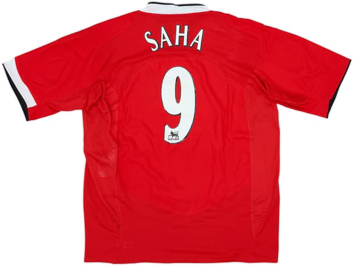 2004-06 Manchester United Home Shirt Saha #9 - 7/10 - (XL)