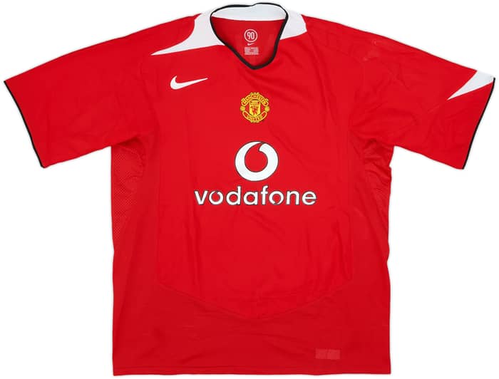 2004-06 Manchester United Home Shirt Saha #9 - 7/10 - (XL)