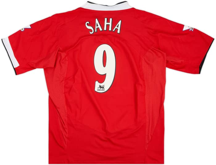 2004-06 Manchester United Home Shirt Saha #9 - 8/10 - (XL)
