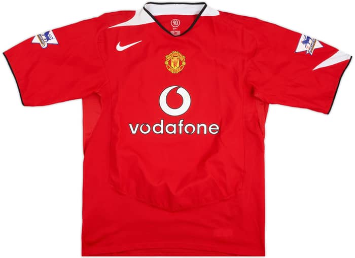 2004-06 Manchester United Home Shirt Saha #9 - 8/10 - (XL)