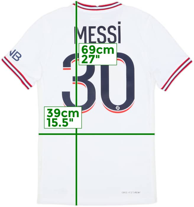 2021-22 Paris Saint-Germain Authentic Fourth Shirt Messi #30 - 8/10 - (XS)