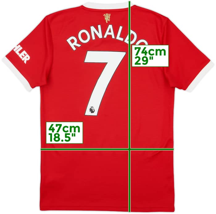 2021-22 Manchester United Home Shirt Ronaldo #7 - 9/10 - (S)
