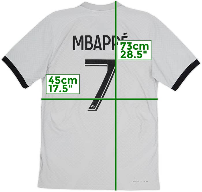 2022-23 Paris Saint-Germain Authentic Away Shirt Mbappe #7 - 8/10 - (S)