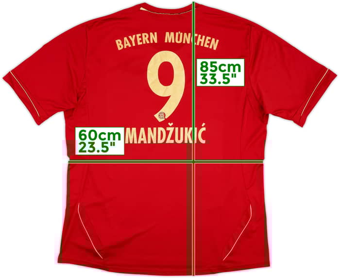 2012-13 Bayern Munich Home Shirt Mandzukic #9 - 7/10 - (3XL)