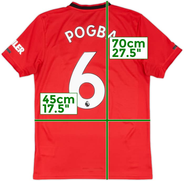 2019-20 Manchester United Home Shirt Pogba #6 - 9/10 - (S)