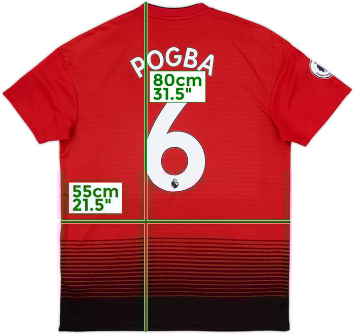 2018-19 Manchester United Home Shirt Pogba #6 - 8/10 - (L)