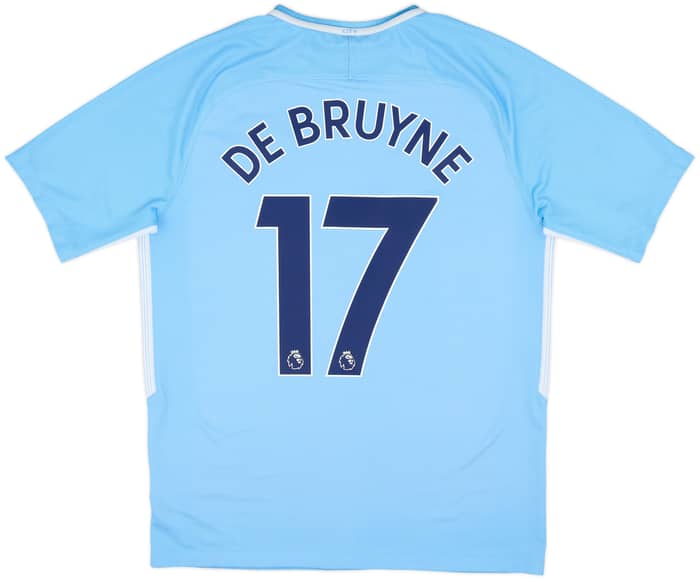 2017-18 Manchester City Home Shirt De Bruyne #17 - 8/10 - (M)