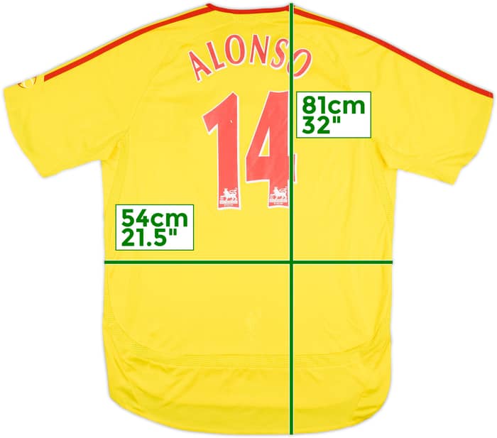 2006-07 Liverpool Away Shirt Alonso #14 - 7/10 - (L)