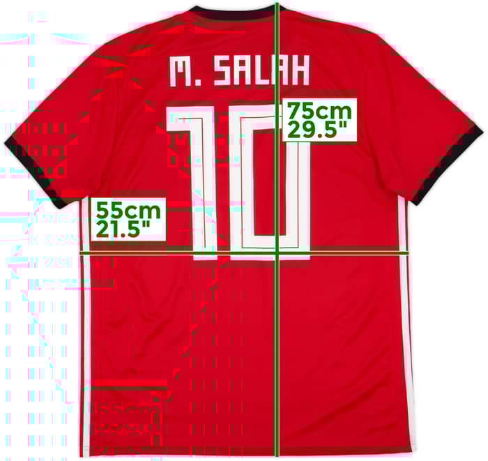 2018-19 Egypt Home Shirt Salah #10 - 9/10 - (L)