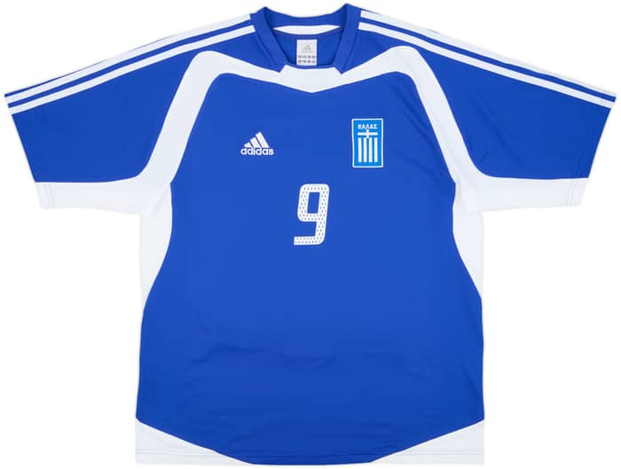 2004-06 Greece Home Shirt Charisteas #9 - 8/10 - (M)