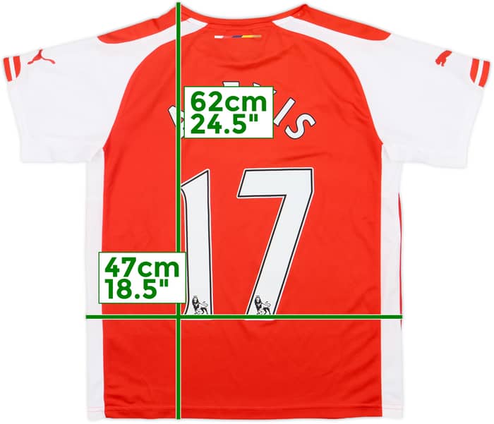 2014-15 Arsenal Home Shirt Alexis #17 - 7/10 - (L.Boys)