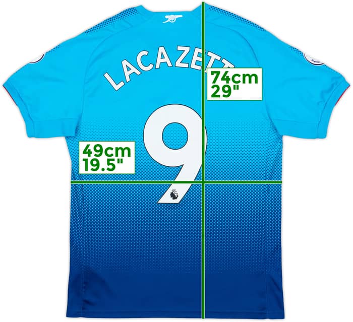 2017-18 Arsenal Away Shirt Lacazette #9 - 9/10 - (M)