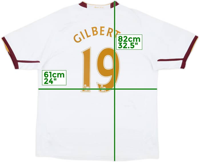2007-08 Arsenal Away Shirt Gilberto #19 - 6/10 - (XXL)
