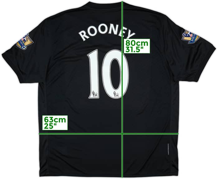 2009-10 Manchester United Away Shirt Rooney #10 - 10/10 - (XXL)