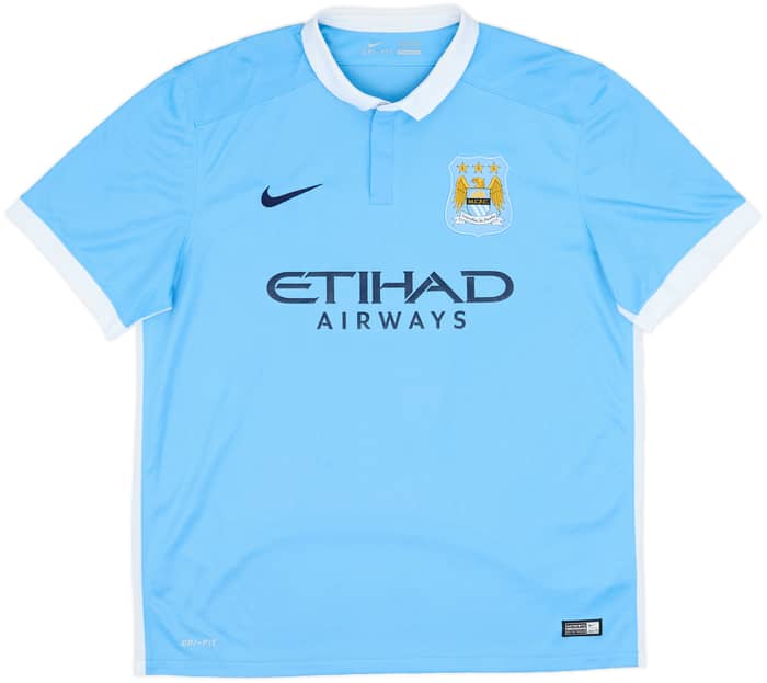 2015-16 Manchester City Home Shirt Toure Yaya #42 - 10/10 - (XL)