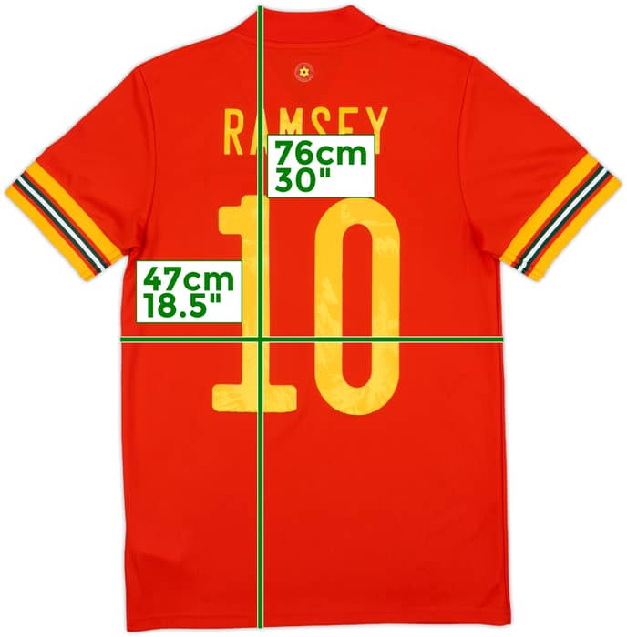 2020-21 Wales Home Shirt Ramsey #10 - 8/10 - (S)