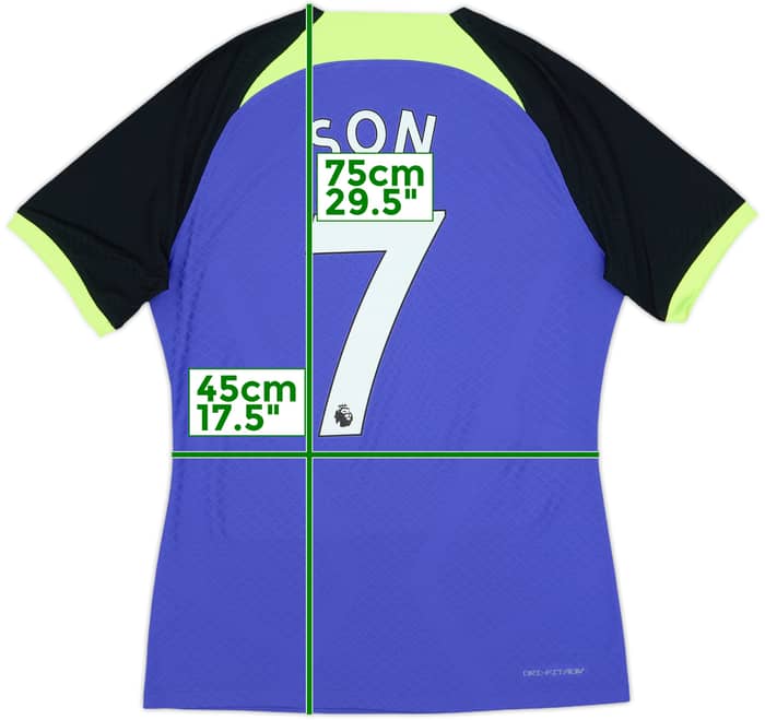 2022-23 Tottenham Authentic Away Shirt Son #7 - 9/10 - (M)