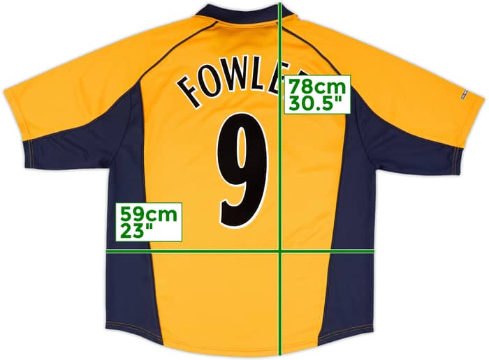 2000-02 Liverpool Away Shirt Fowler #9 - 9/10 - (L)