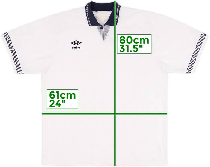1990-92 Umbro Template Shirt (England) - 7/10 - (XL)