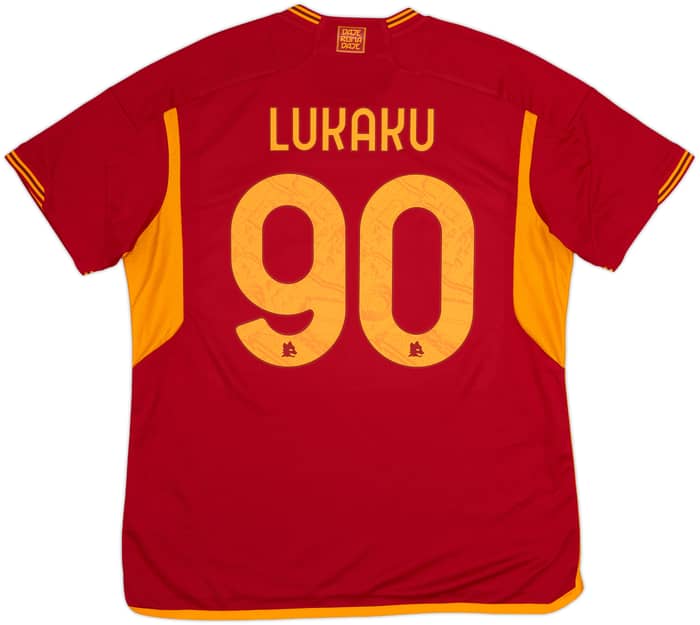 2023-24 Roma Home Shirt Lukaku #90 - 8/10 - (XL)