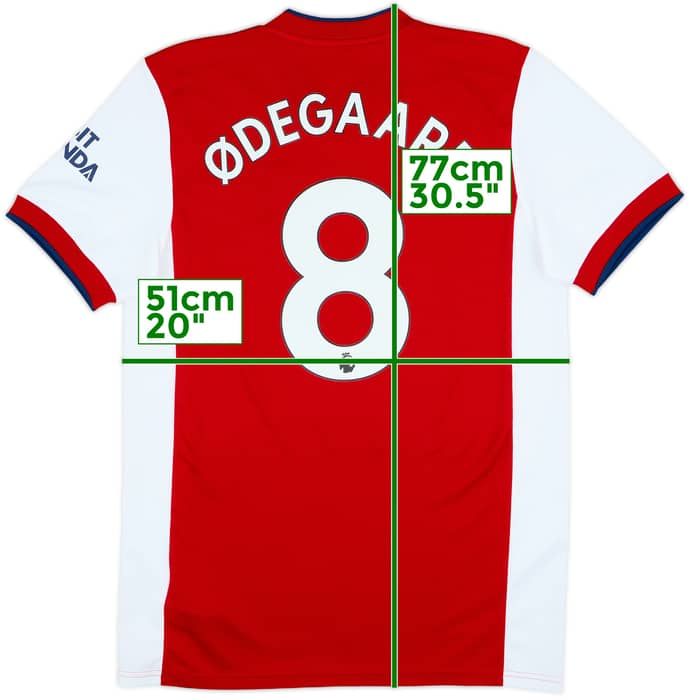 2021-22 Arsenal Home Shirt Odegaard #8 - 9/10 - (M)