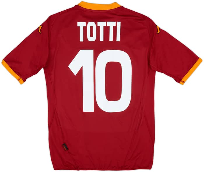 2007-08 Roma Home Shirt Totti #10 - 8/10 - (M)