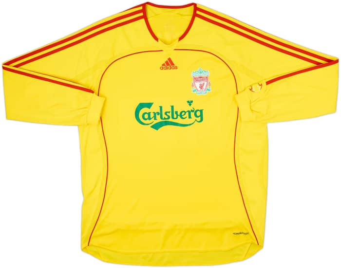 2006-07 Liverpool Player Issue Away L/S Shirt Crouch #15 - 6/10 - (XL)