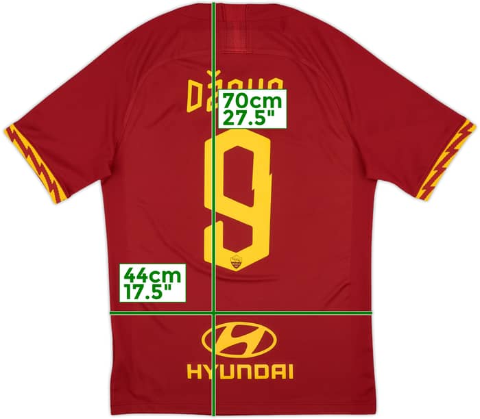 2019-20 Roma Home Shirt Dzeko #9 - 7/10 - (S)
