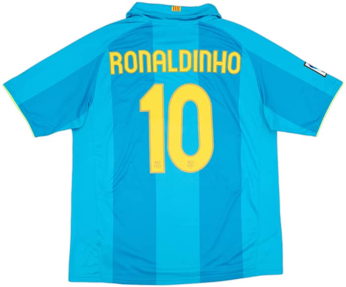 2007-09 Barcelona Away Shirt Ronaldinho #10 - 6/10 - (XL)
