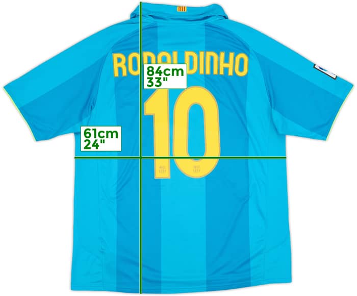 2007-09 Barcelona Away Shirt Ronaldinho #10 - 6/10 - (XL)