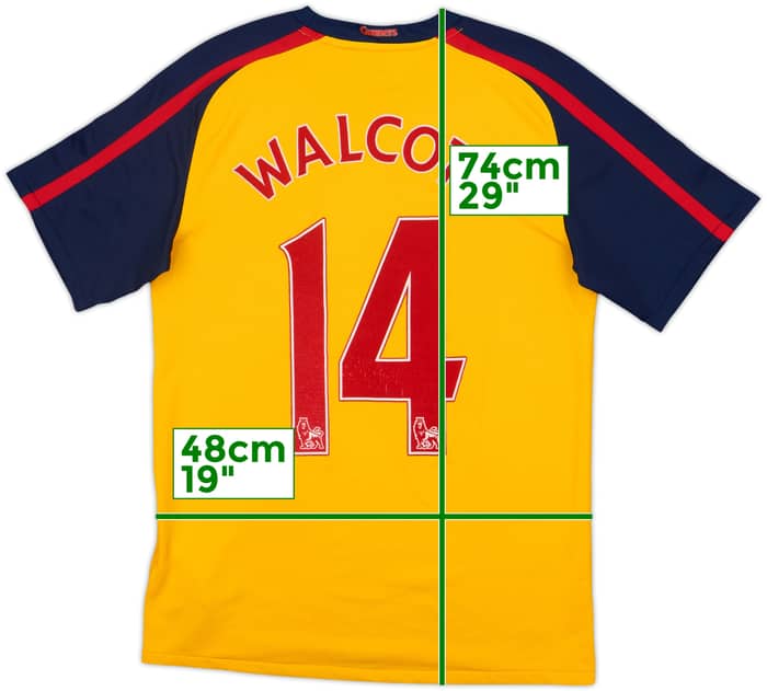 2008-09 Arsenal Away Shirt Walcott #14 - 7/10 - (S)