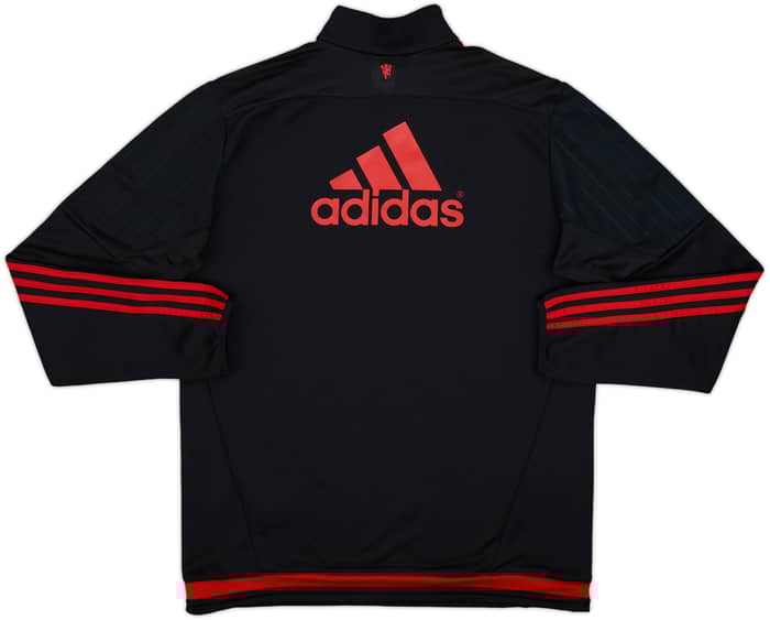2015-16 Manchester United adidas 1/4 Zip Drill Top - 9/10 - (M)