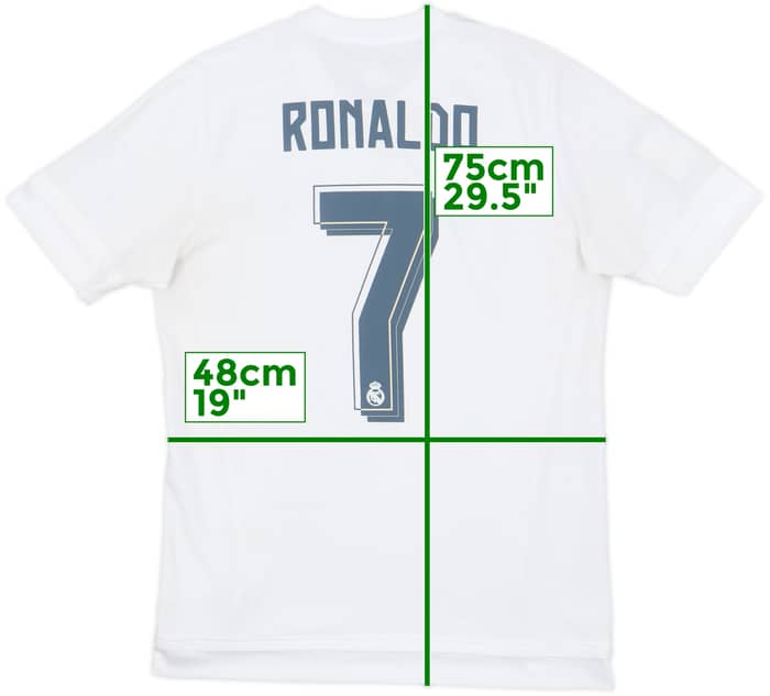 2015-16 Real Madrid Home Shirt Ronaldo #7 - 5/10 - (M)