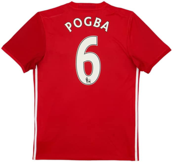 2016-17 Manchester United Home Shirt Pogba #6 - 7/10 - (M)