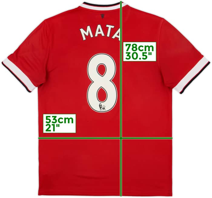 2014-15 Manchester United Home Shirt Mata #8 - 5/10 - (M)