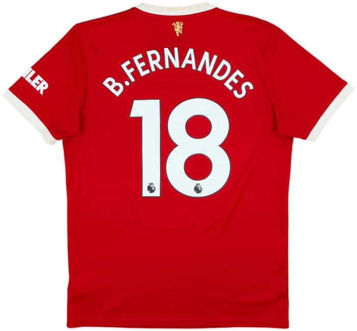2021-22 Manchester United Home Shirt B.Fernandes #18 - 5/10 - (M)