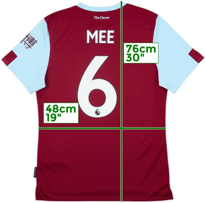 2019-20 Burnley Home Shirt Mee #6 - 9/10 - (M)