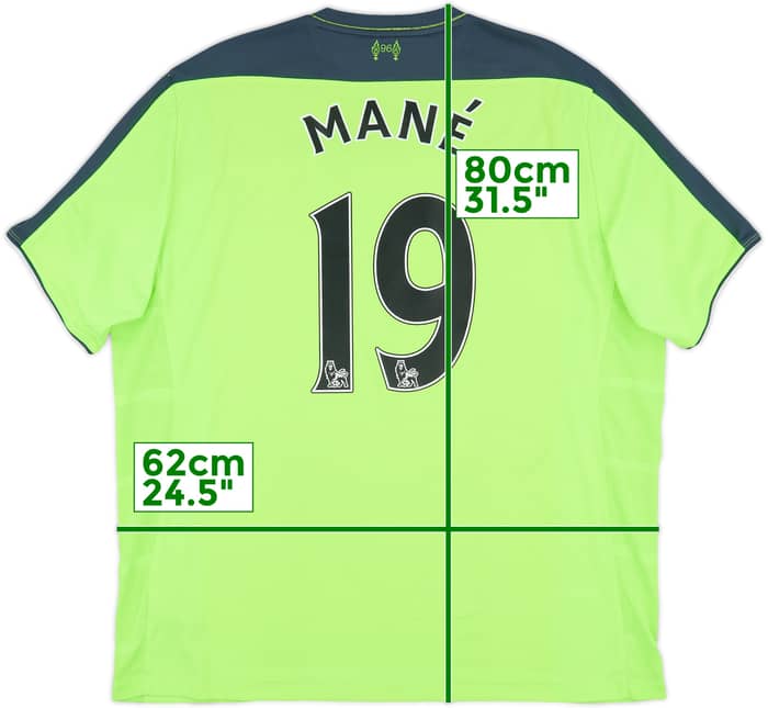 2016-17 Liverpool Third Shirt Mane #19 - 5/10 - (XXL)