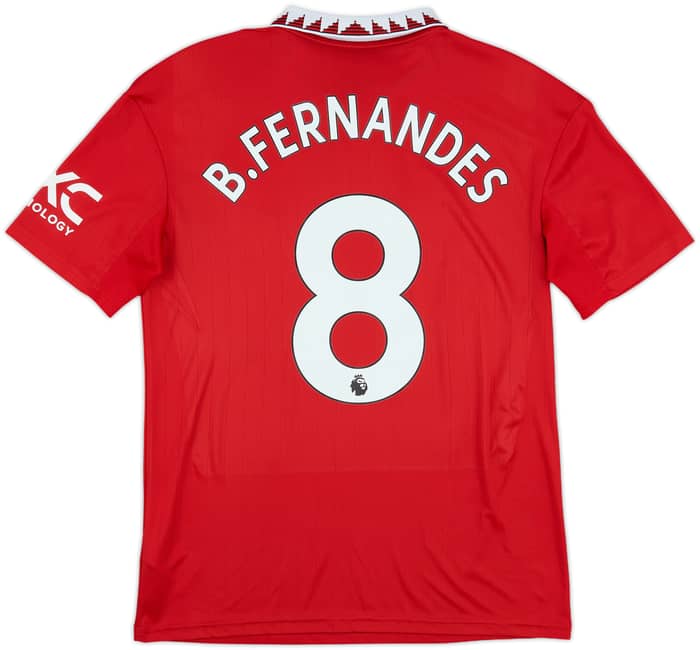 2022-23 Manchester United Home Shirt B.Fernandes #8 - 7/10 - (XL.Boys)