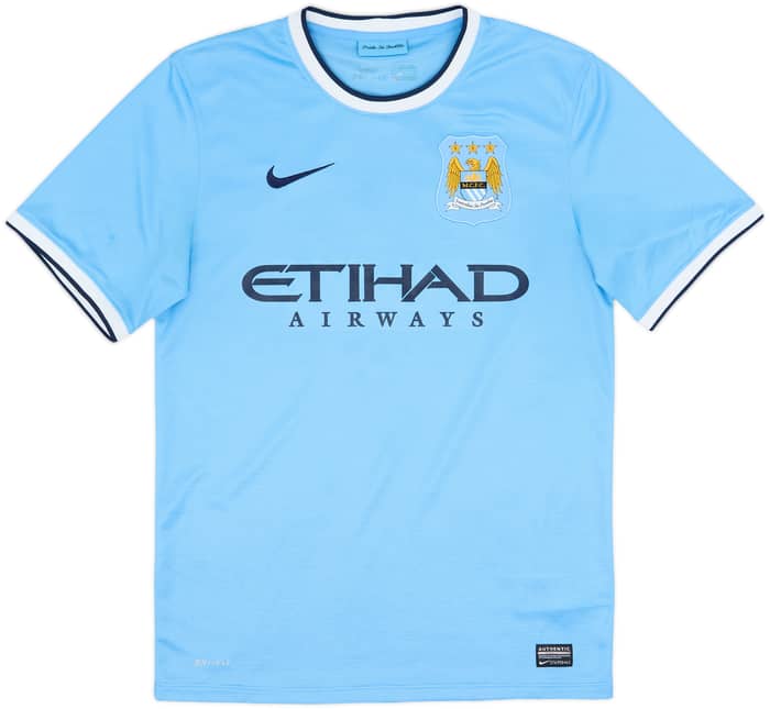 2013-14 Manchester City Home Shirt Silva #21 - 8/10 - (S)