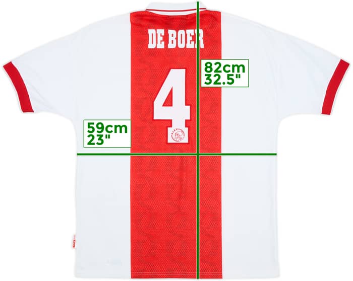 1998-99 Ajax Home Shirt De Boer #4 - 9/10 - (XL)