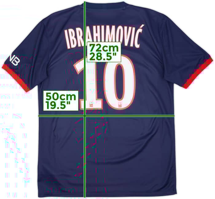 2013-14 Paris Saint-Germain Home Shirt Ibrahimovic #10 - 6/10 - (M)