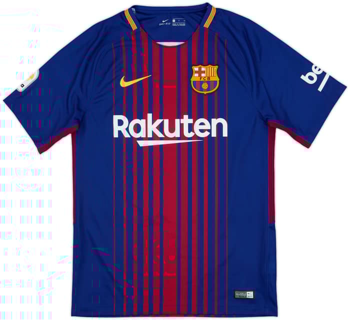 2017-18 Barcelona Home Shirt Suarez #9 - 10/10 - (S)