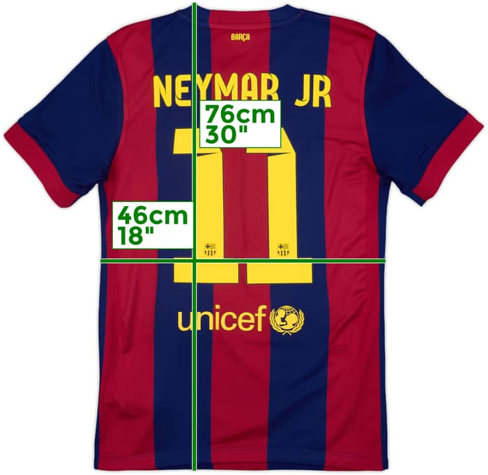 2014-15 Barcelona Home Shirt Neymar Jr #11 - 8/10 - (S)