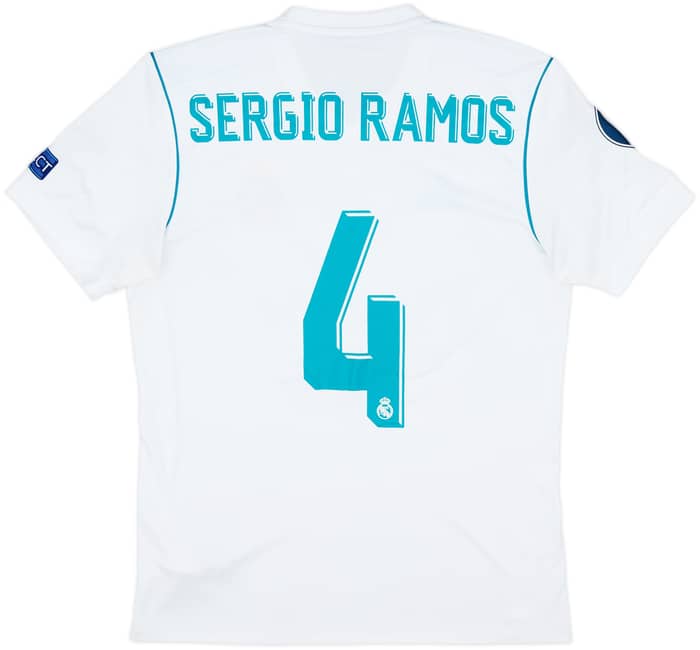 2017-18 Real Madrid Home Shirt Sergio Ramos #4 - 6/10 - (M)