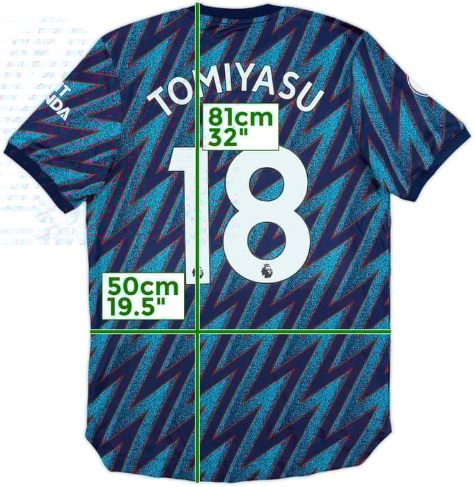 2021-22 Arsenal Authentic Third Shirt Tomiyasu #18 - 9/10 - (M)