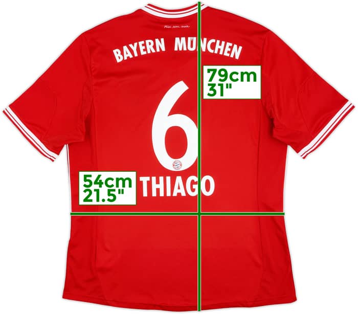 2013-14 Bayern Munich Home Shirt Thiago #6 - 5/10 - (XL)